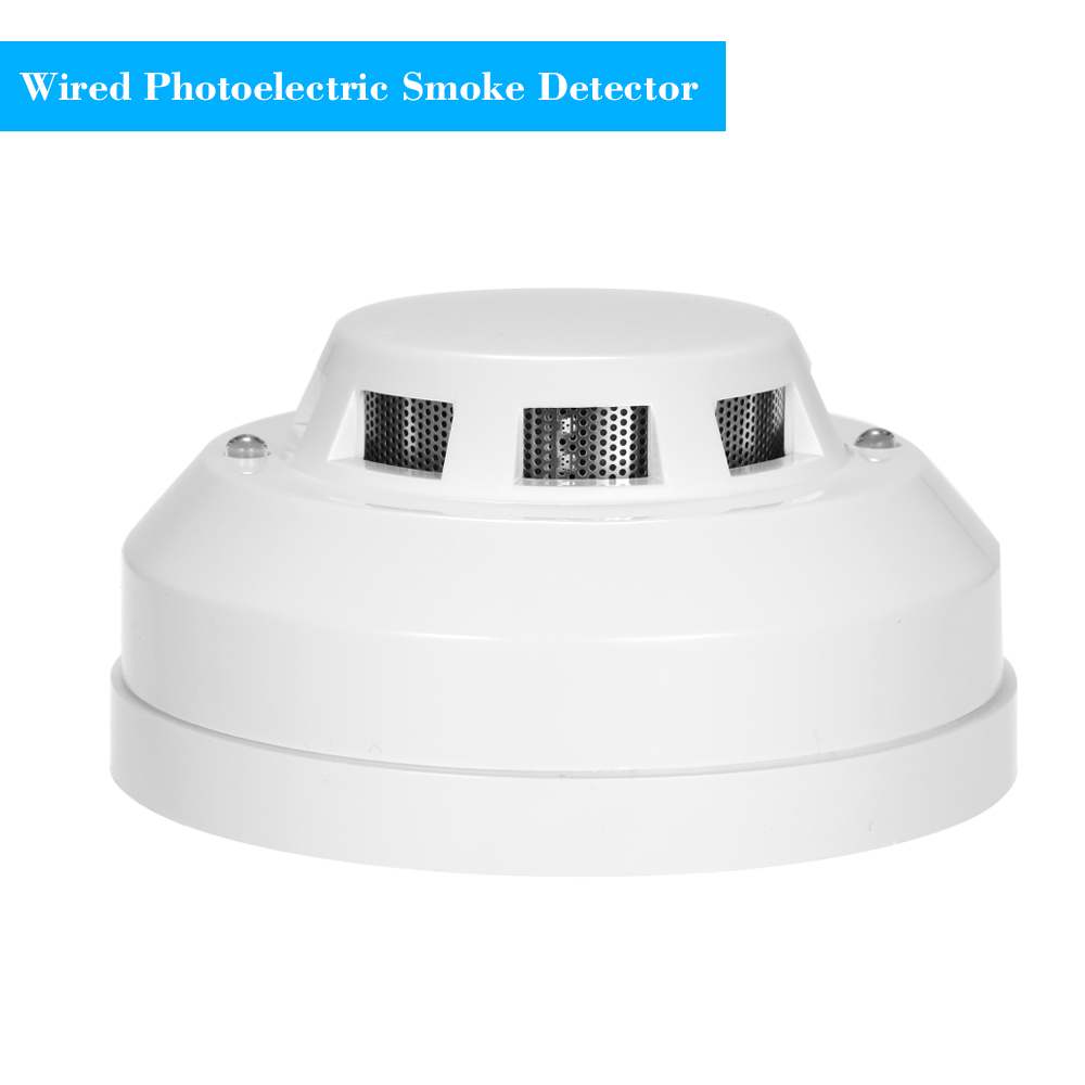 Smoke Detector Interconnected - Detektor asap fotolistrik kabel, Sensor Alarm