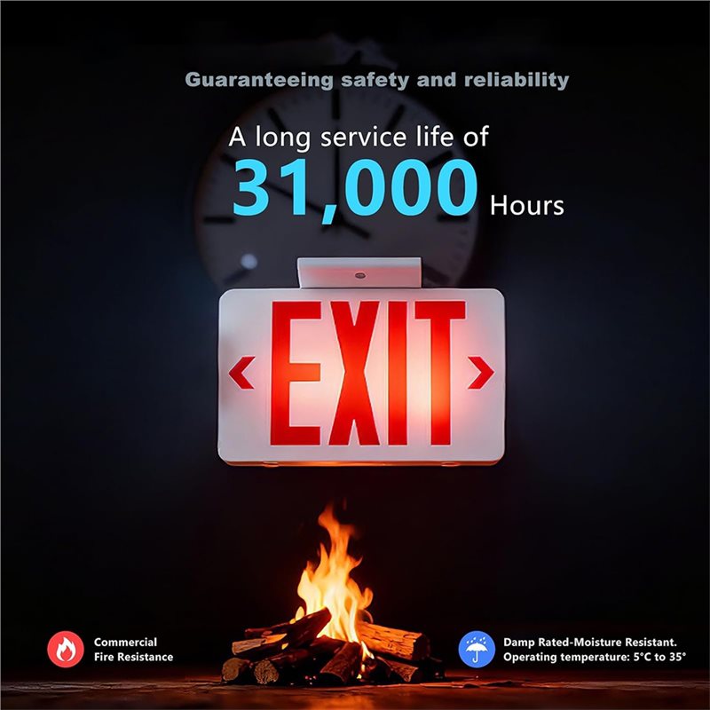 【A10R】Tanda Keluar Merah Denga - Emergency Exit Sign ulasan dan harga